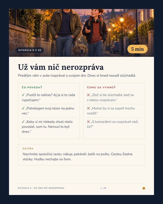 Situácia 5: Už vám nič nerozpráva
